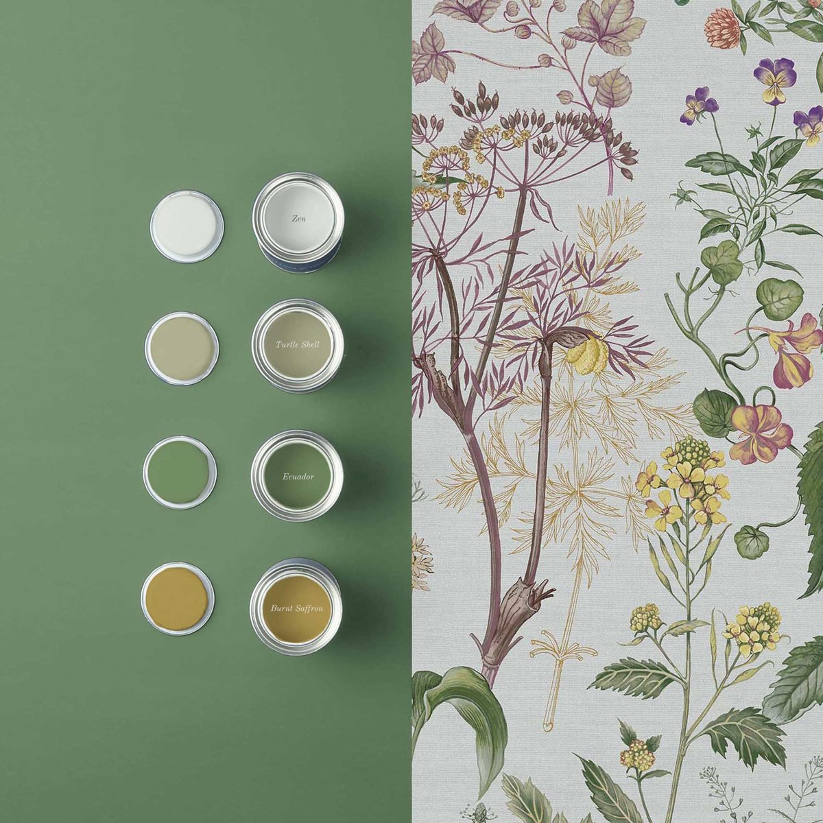 Papier peint Edulis vert, GRAHAM ET BROWN