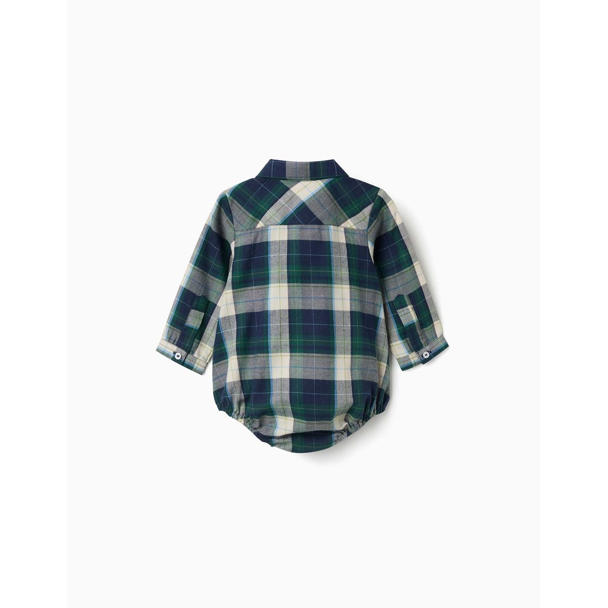 Body-chemise en coton à carreaux B&S bleu foncé, ZIPPY