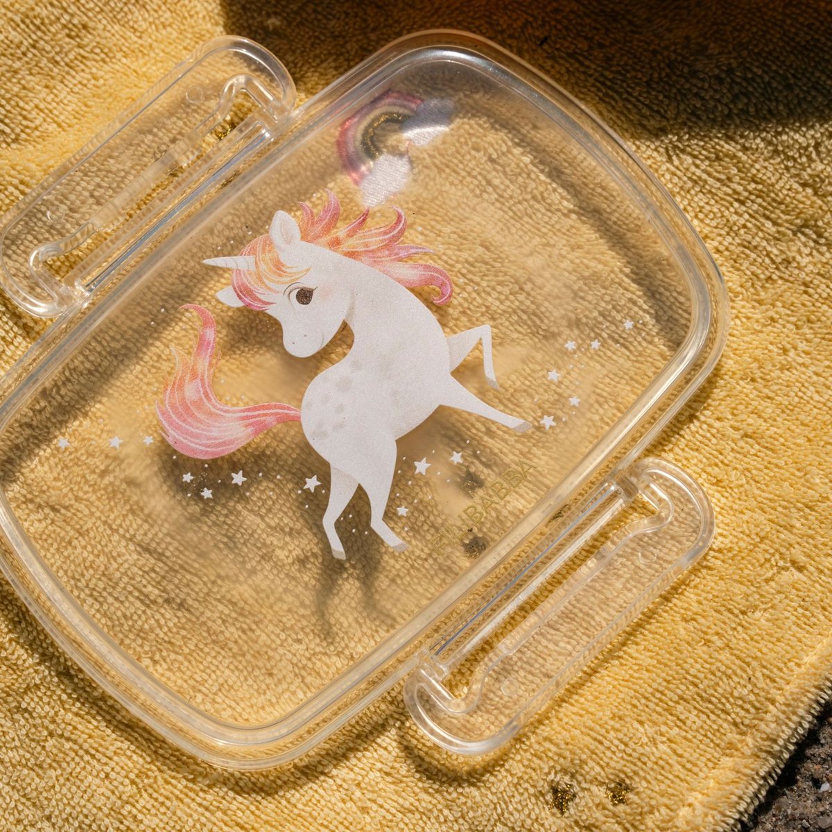 Lot de 2 lunch box jaune, rose, blanc, FILIBABBA