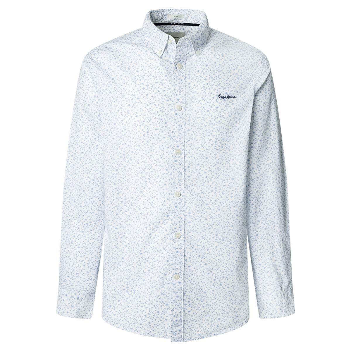 Chemise Imprimée Coupe Regular En Popeline blanc, PEPE JEANS