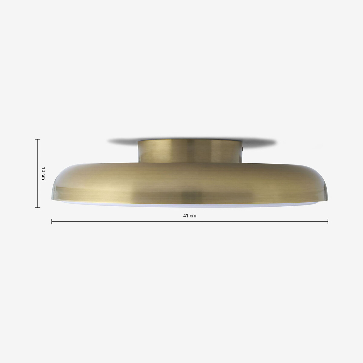 MADE.COM Nura Flush Ceiling Light aged brass, MADE