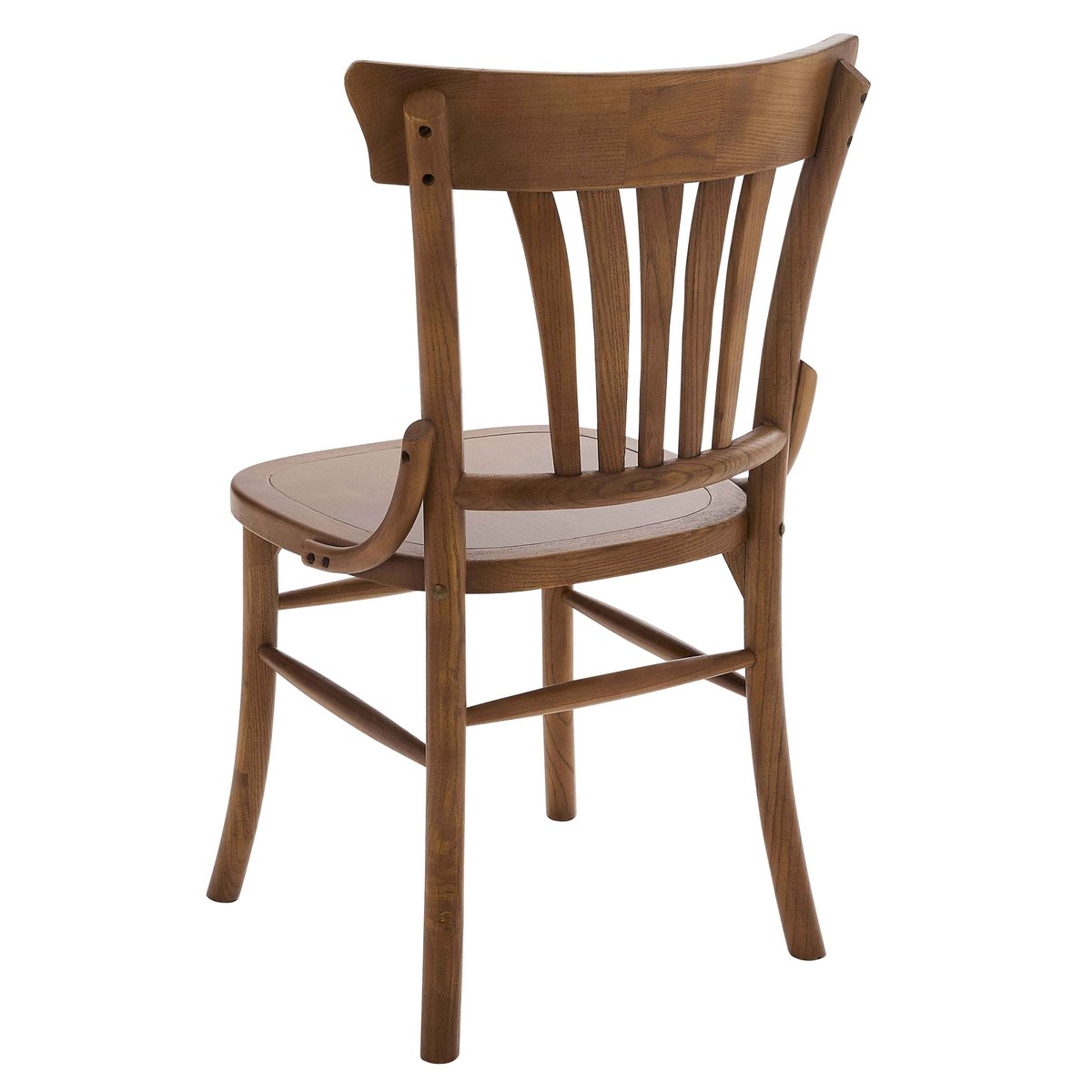 Lot de 2 chaises en bois d'orme foncé, ETEL bois, OVIALA