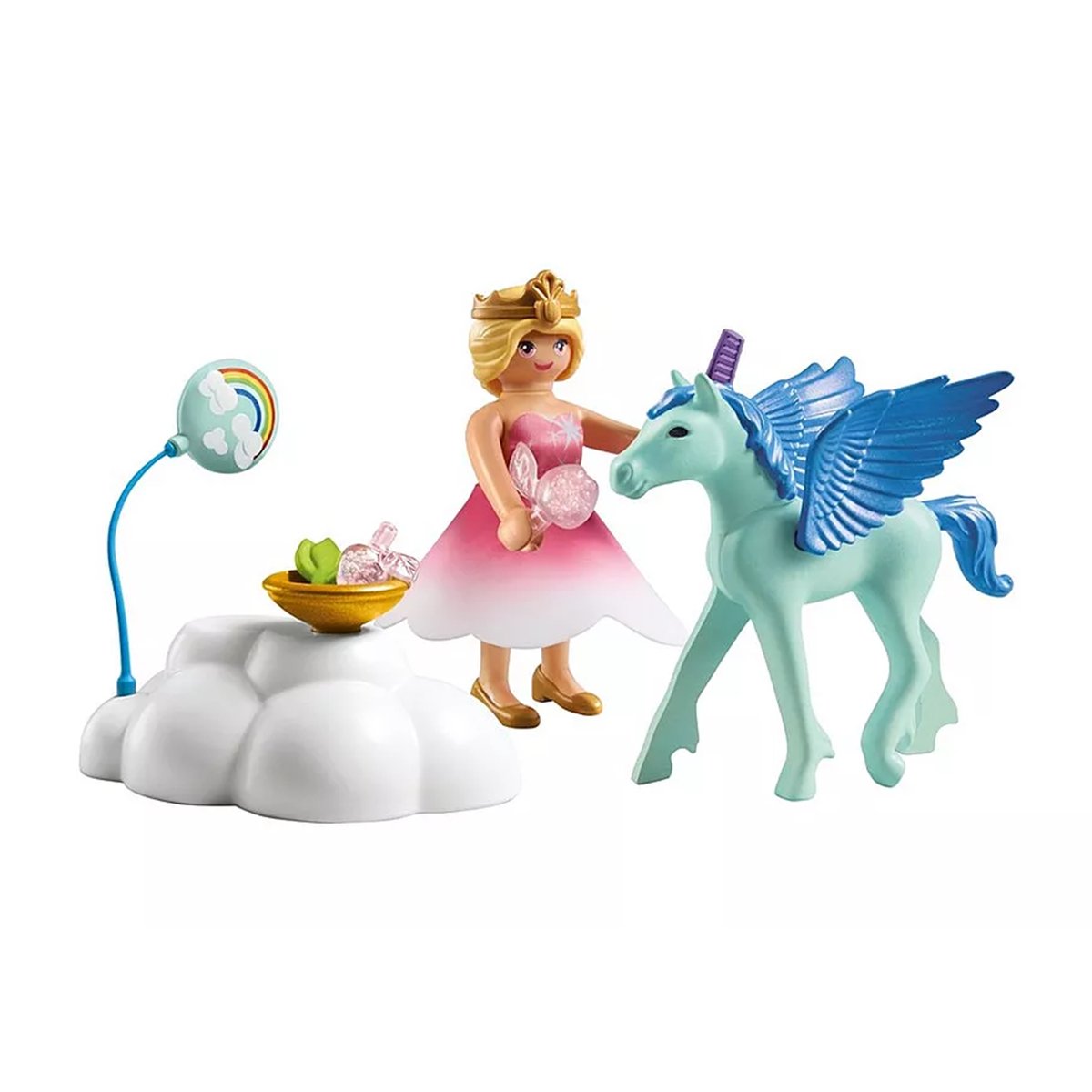e et poulain ailé, nuage et accessoires multicolore, PLAYMOBIL