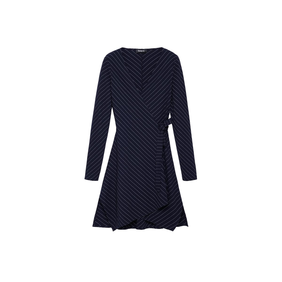 Robe décolleté en V à manches longues noir, DESIGUAL