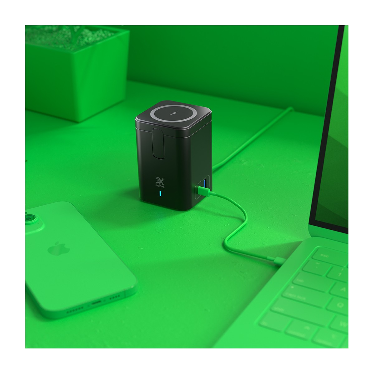 Station de charge multifonction GaN 30W SMART couleur unique, LIVOO