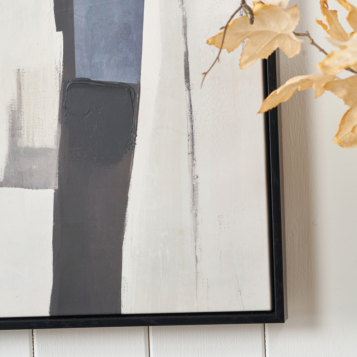 70x100cm Monochrome Abstract People Canvas with Black Frame black/white, ÉDITÉ