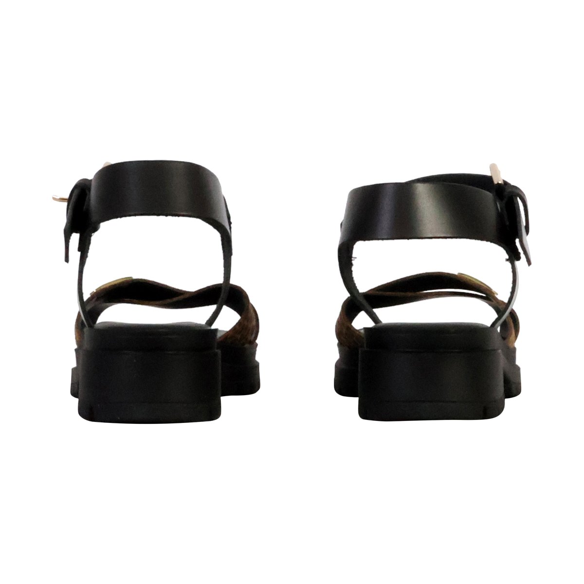 Sandale A Talon Cuir Les Tropeziennes Toboleo noir leopard, LES TROPEZIENNES PAR M.BELARBI