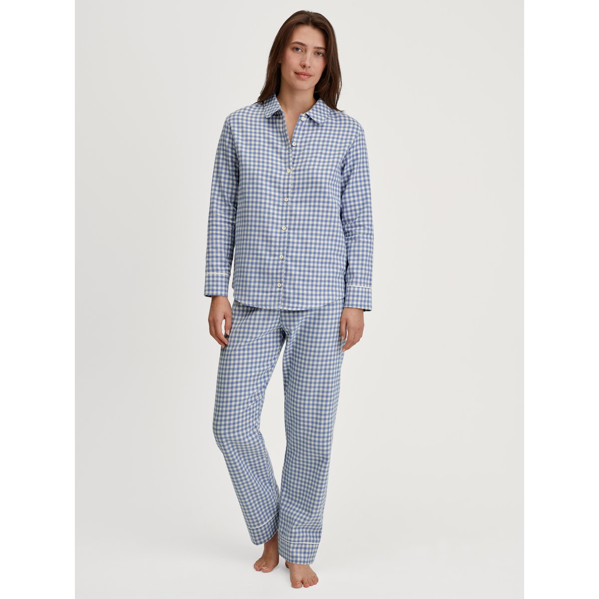 Pyjama en flanelle, boutonné de bout en bout manches longues Coton FLANNEL DREAMS scandinavian, CALIDA