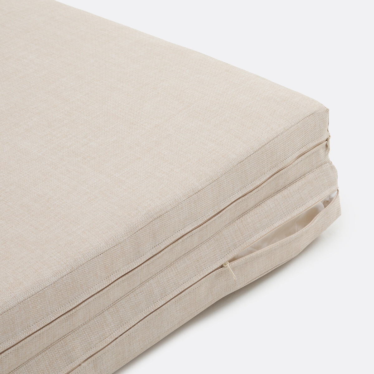 Bain de soleil 5 positions, en eucalyptus, avec matelas, ISLA coloris naturel, LA REDOUTE INTERIEURS