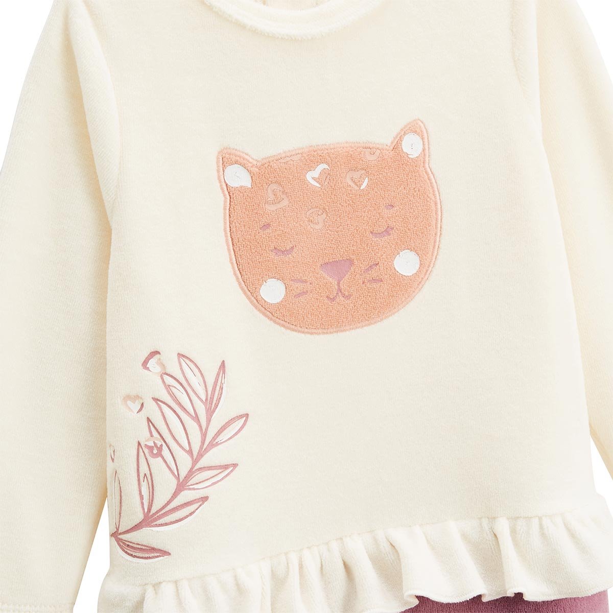 Pyjama bébé en velours Matcha rose, PETIT BEGUIN