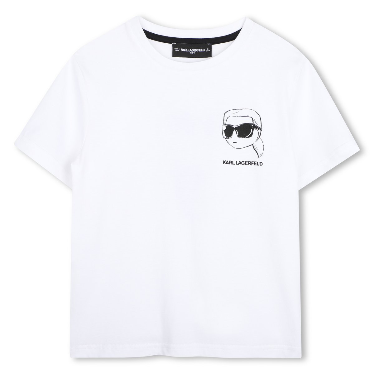 Tee-shirt manches courtes blanc, KARL LAGERFELD KIDS