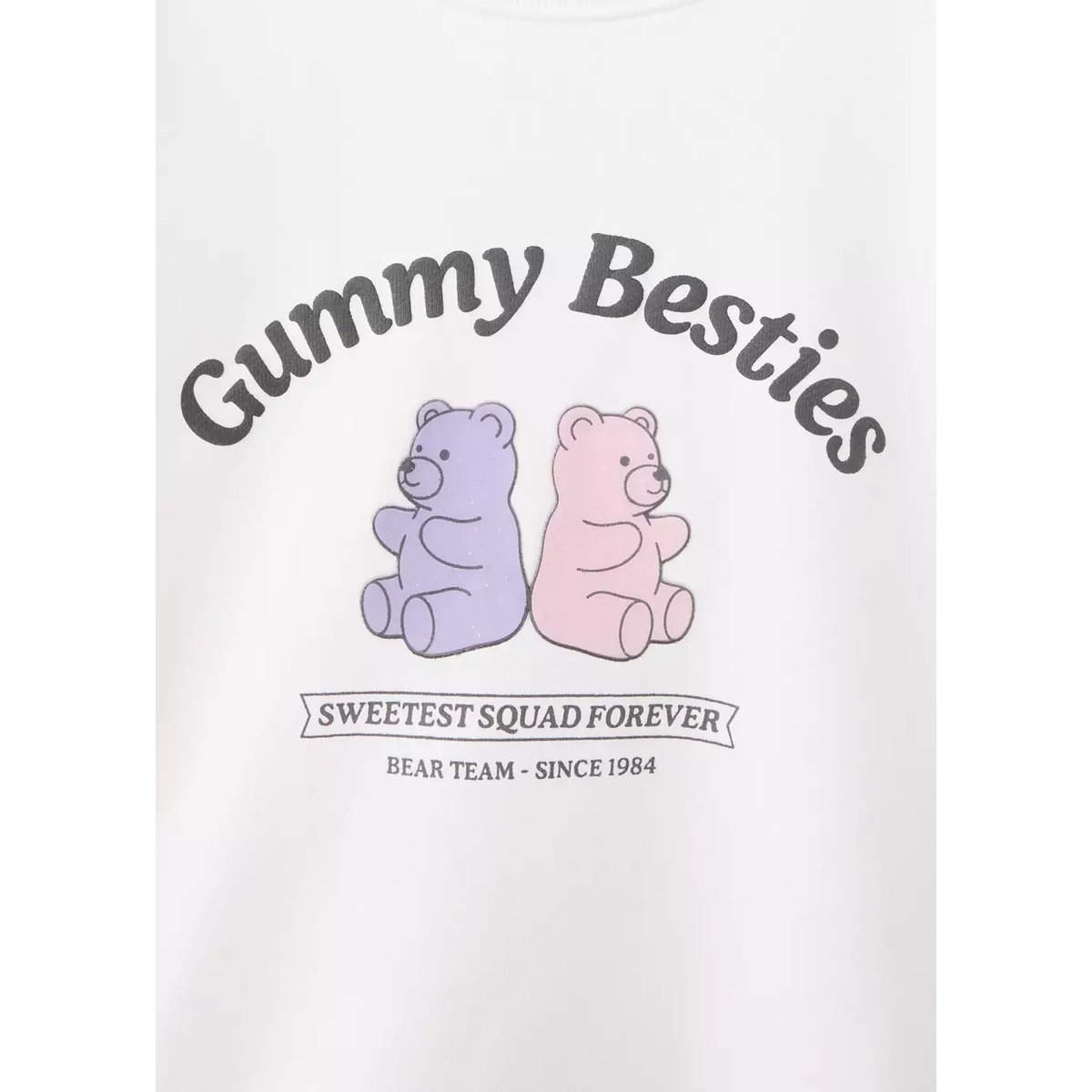 Sweat-shirt coton imprimé blanc cassé, MANGO KIDS