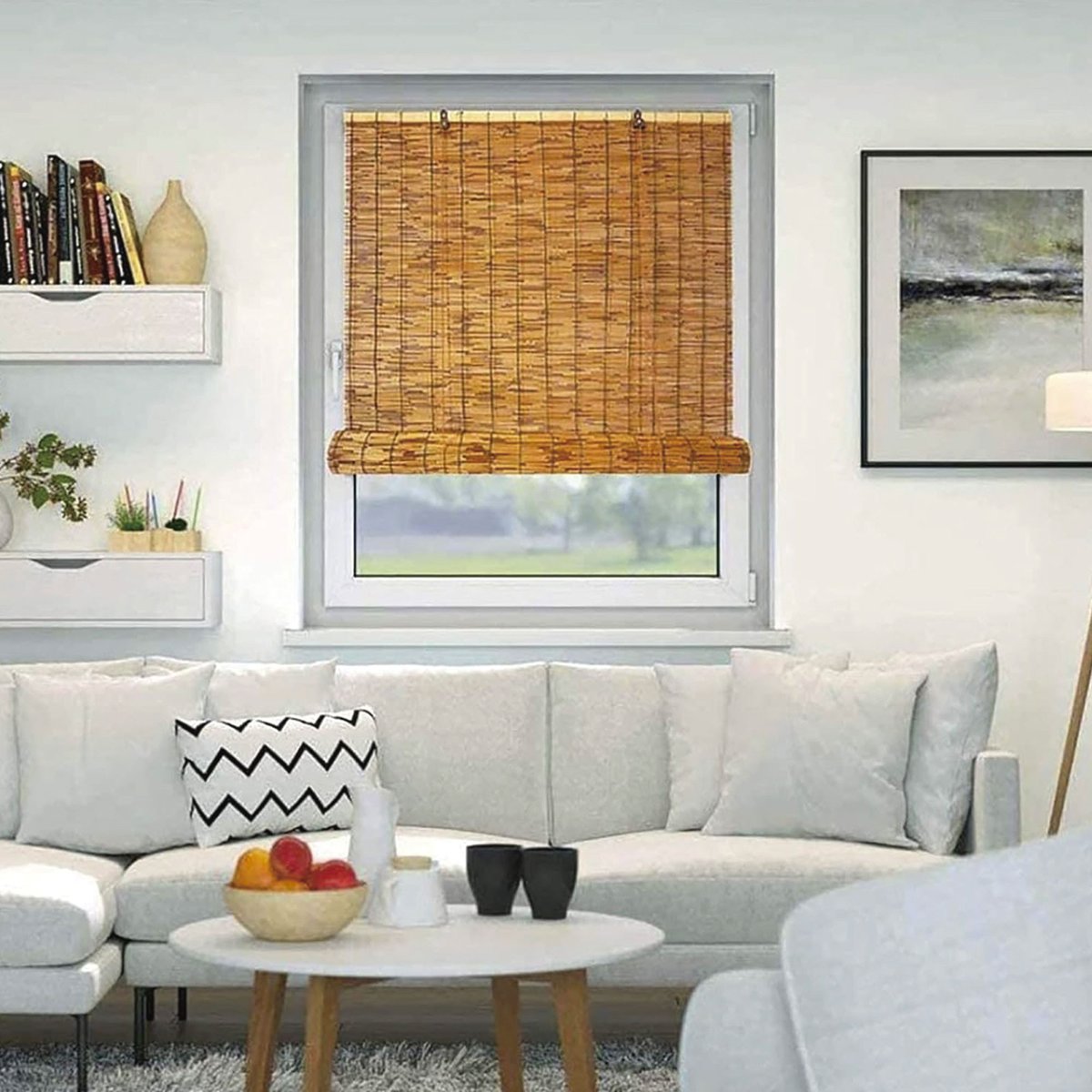 Store enrouleur en bambou 150x200cm bois, WADIGA