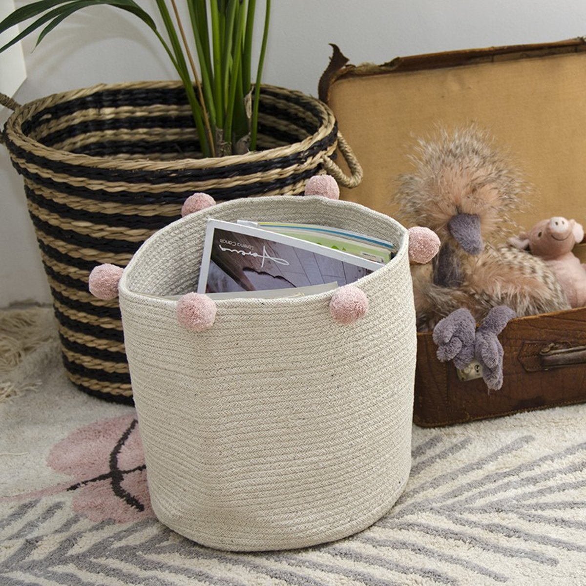 Panier avec pontons BUBBLY beige, LORENA CANALS