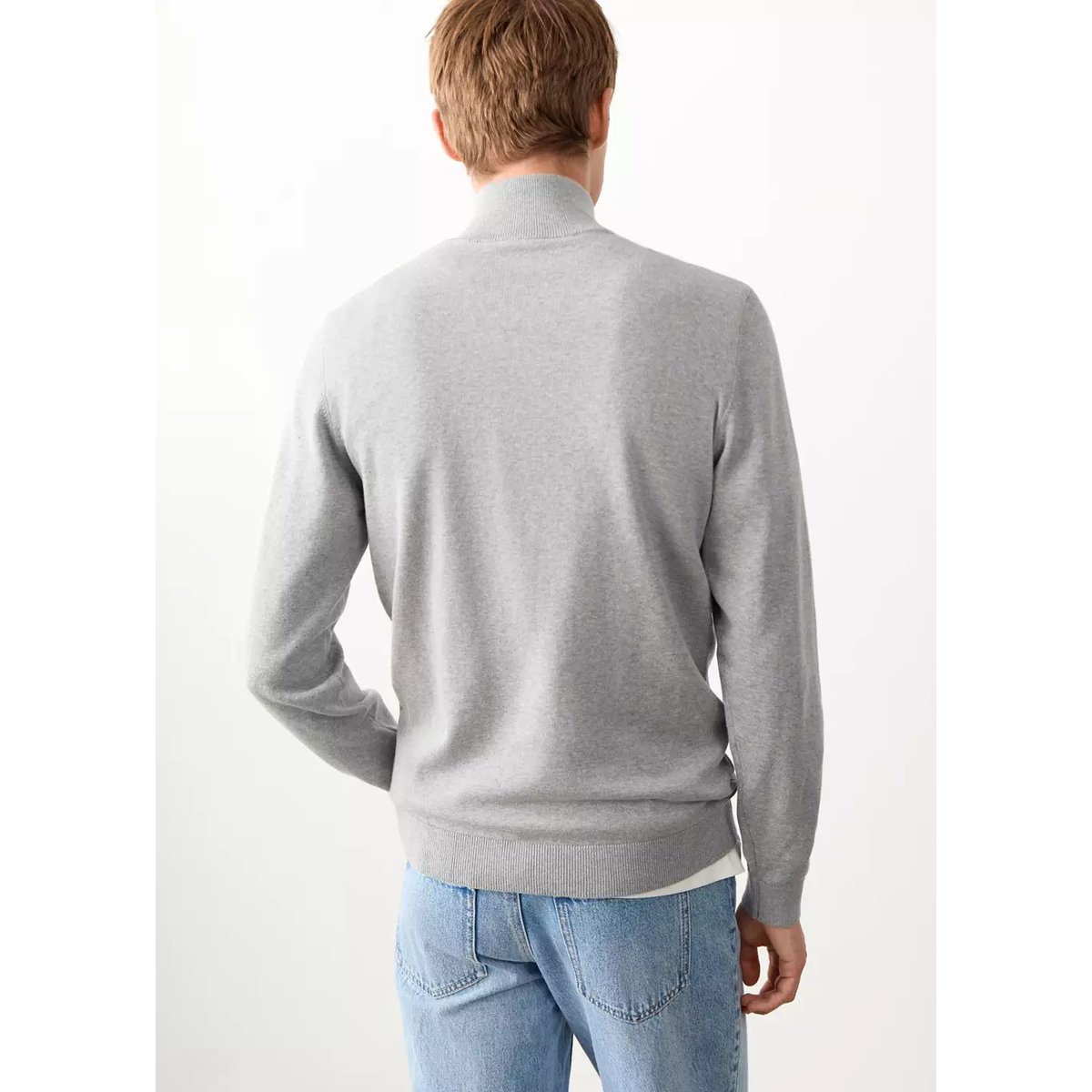 Pull-over col montant gris chiné moyen, MANGO TEEN