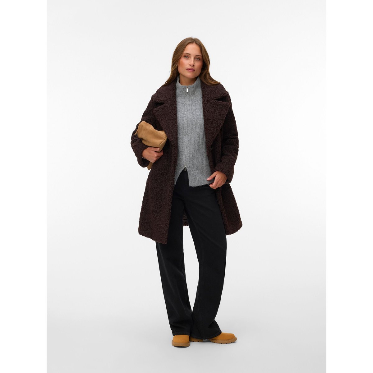 Manteau En Peluche marron - chocolate torte 1, VERO MODA