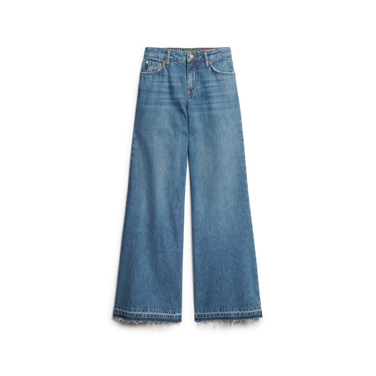 Jean large évasé à bords francs bleu vintage wheeler, SUPERDRY
