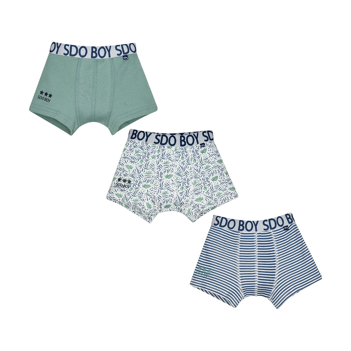 Lot de 3 boxers jaouen enfant vert, SUCRE D'ORGE