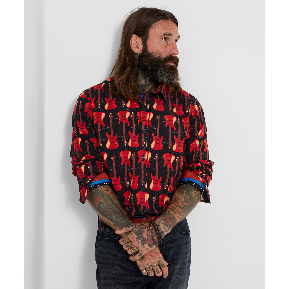 Chemise Chic à Double Col Distinction noir, JOE BROWNS