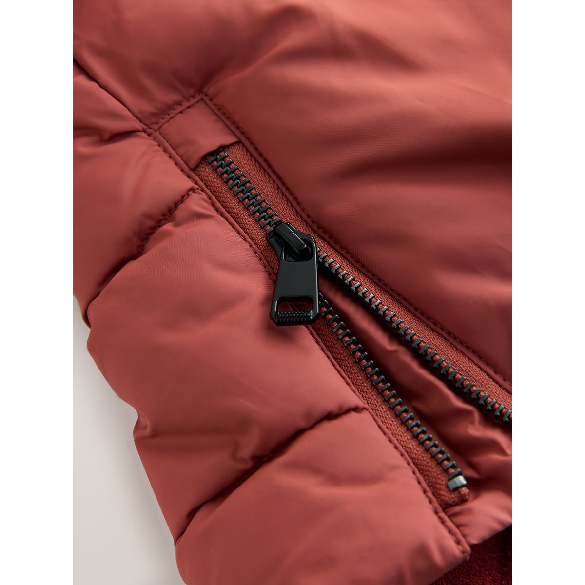 Doudoune imperméable cintrée marron rouille, NEXT