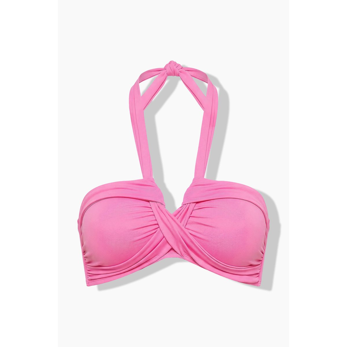 Haut de bikini, bonnets souples, dos nu rose vif, STUDIO UNTOLD