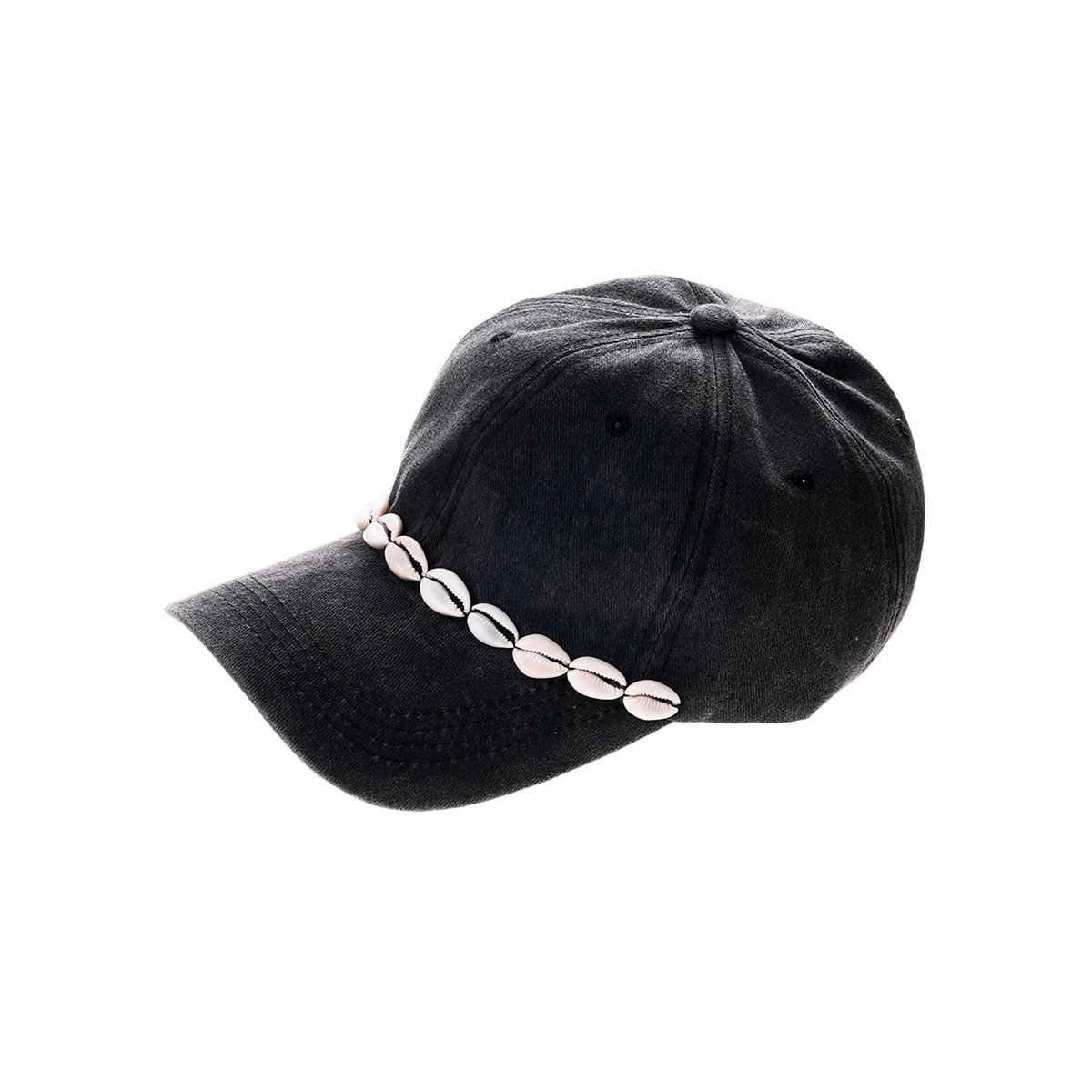 Casquette avec coquillages CAPY noir, WILD