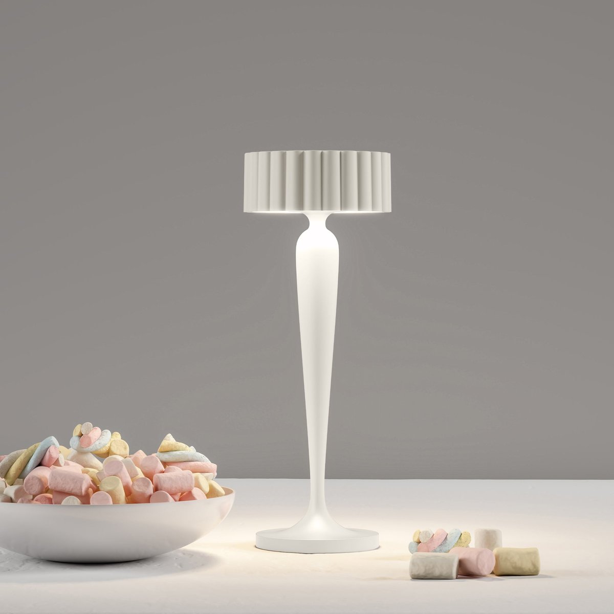 Lampe de table sans fil TWIGGY blanc, LUMISKY
