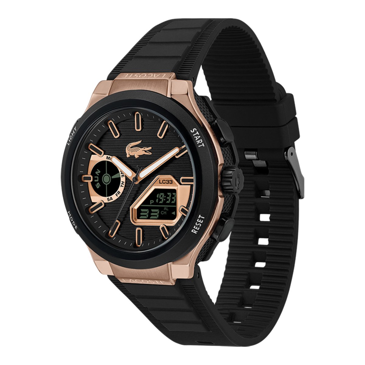 Montre Analogique Digital LC33 doré rose noir noir, LACOSTE