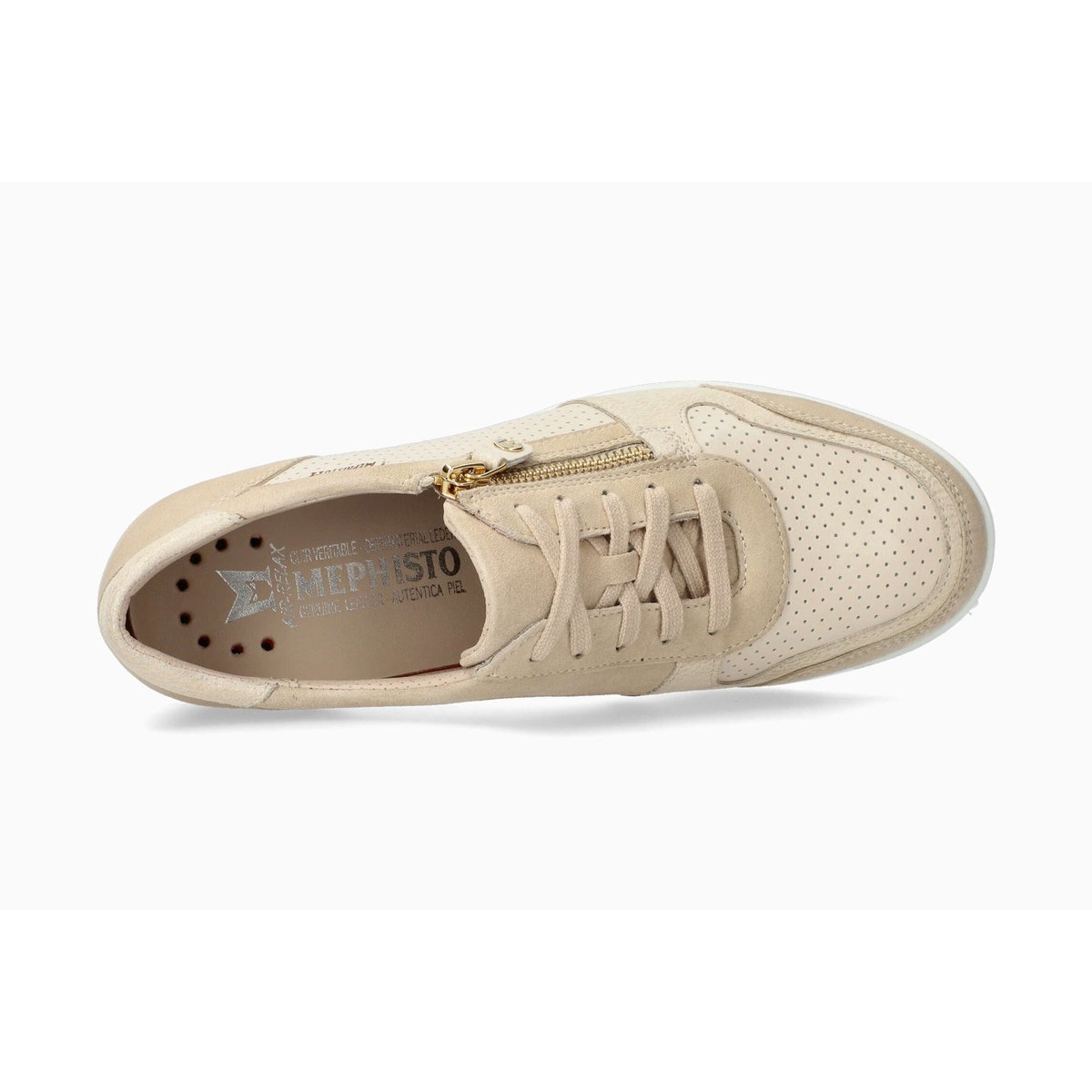 Baskets en cuir IASMINA PERF beige p5149187, MEPHISTO