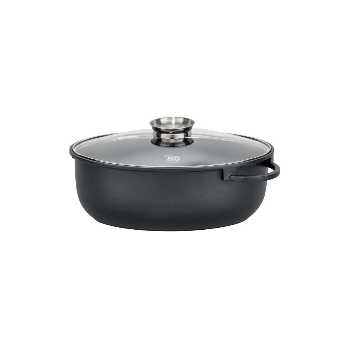 Cocotte 38 x 25 cm en fonte aluminium antiadhésive 7 L ALUCAST noir, ELO