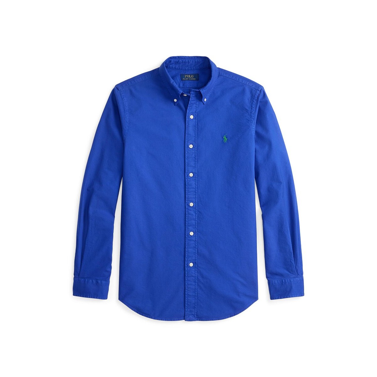  Chemise Oxford cintrée teinte en pièce bleu royal, POLO RALPH LAUREN