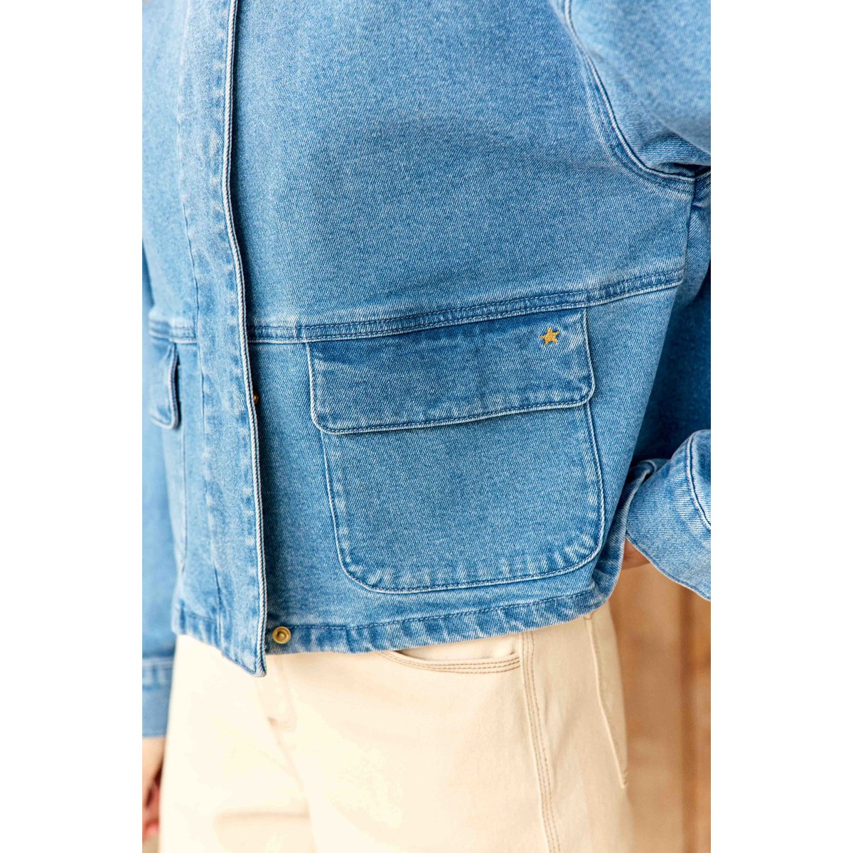 Veste col montant uni VELMO 88-stone, LA PETITE ETOILE