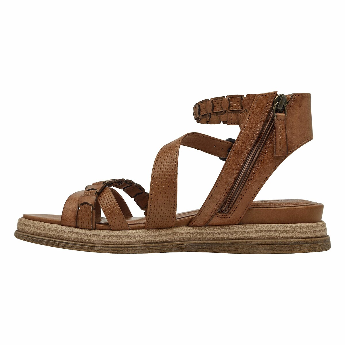 Sandali da gladiatore cognac, TAMARIS