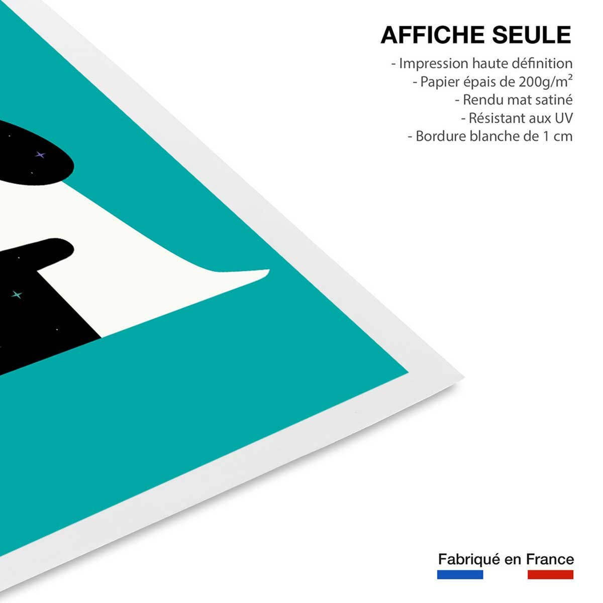 Affiche enfant calin ami ennemi affiche seule, HEXOA