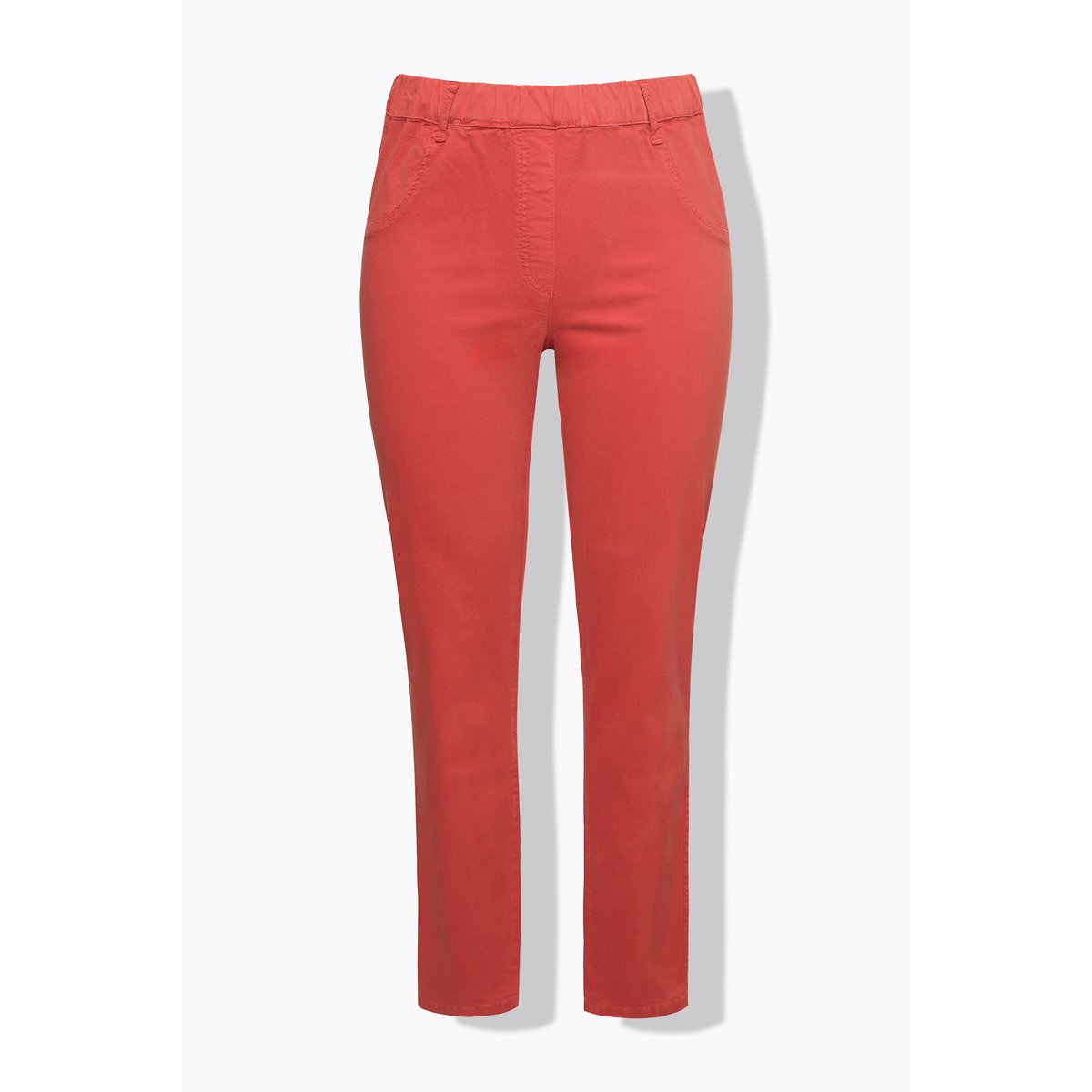 Jegging, ceinture élastiquée, 2 poches rouge brique, ULLA POPKEN