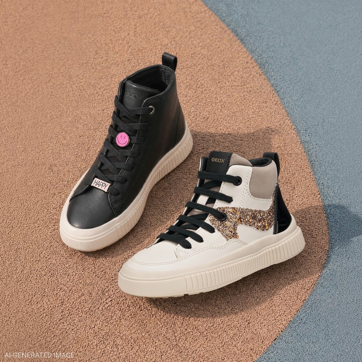 Baskets  J LAQUINNY noir, GEOX