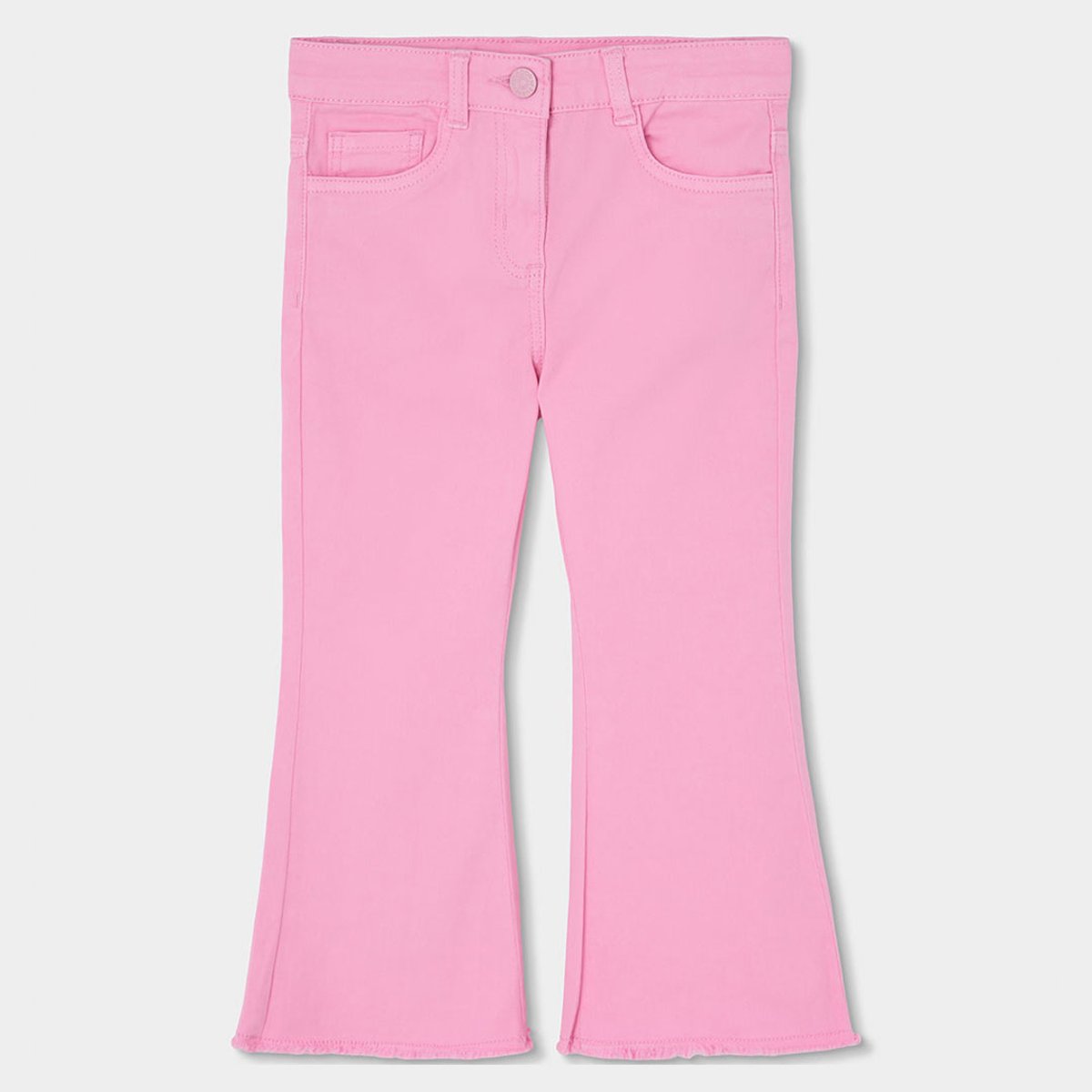 Pantalon fille en coton rose, BOBOLI