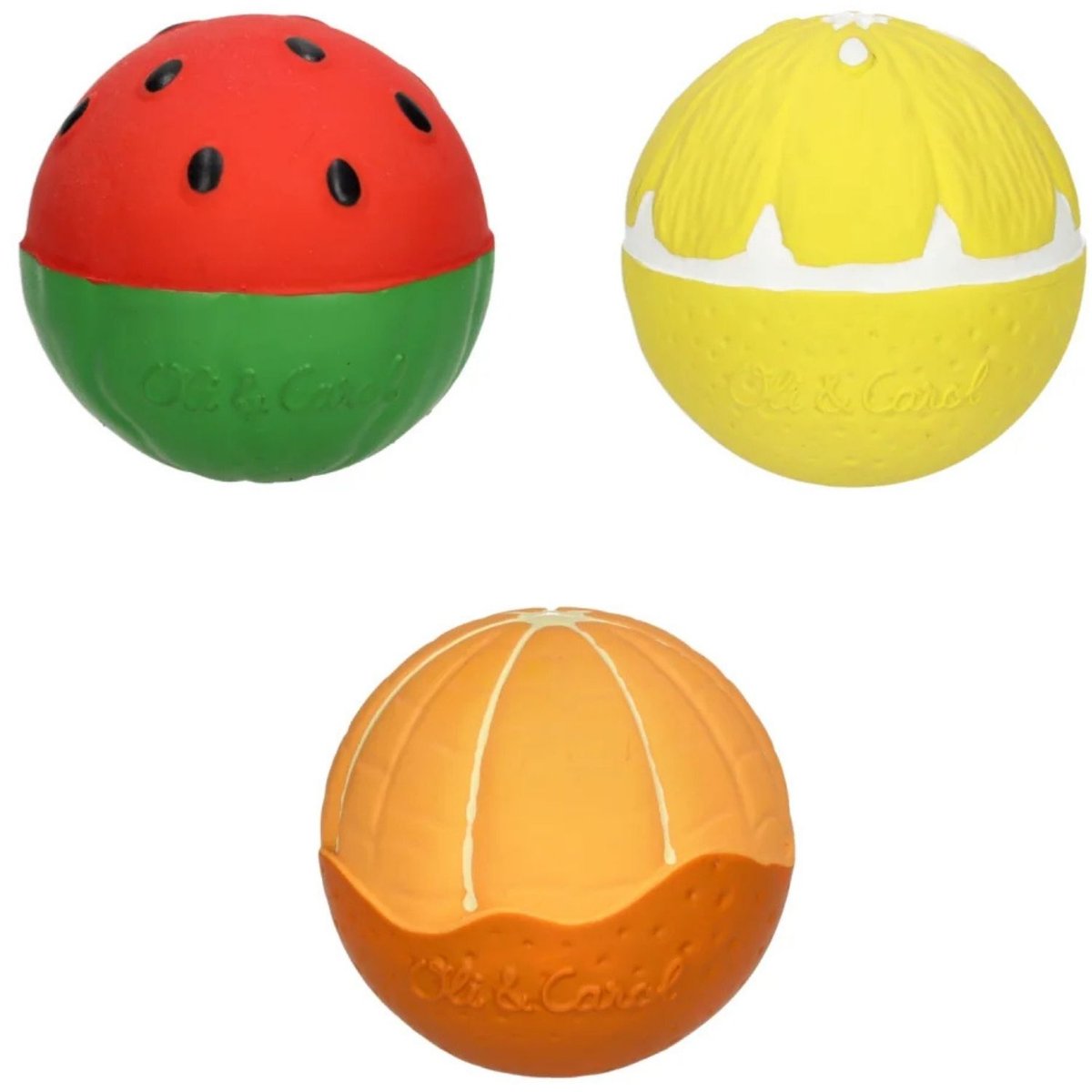 Balles sensorielles rouge, vert, jaune, OLI & CAROL