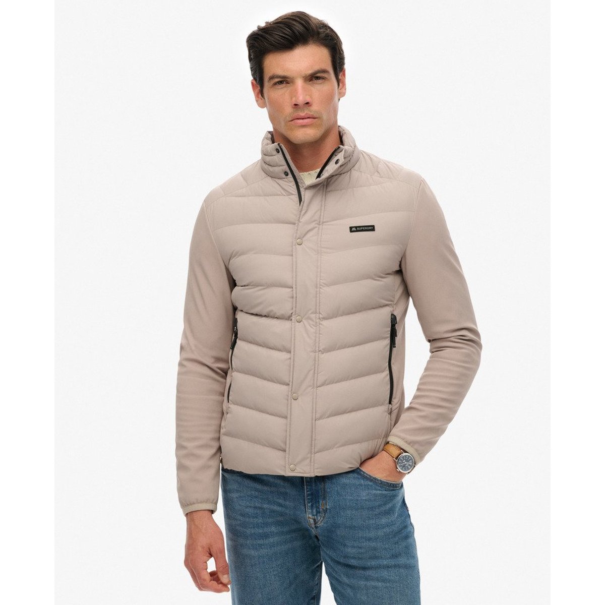 Veste Softshell Storm Popper beige foncé flammé, SUPERDRY