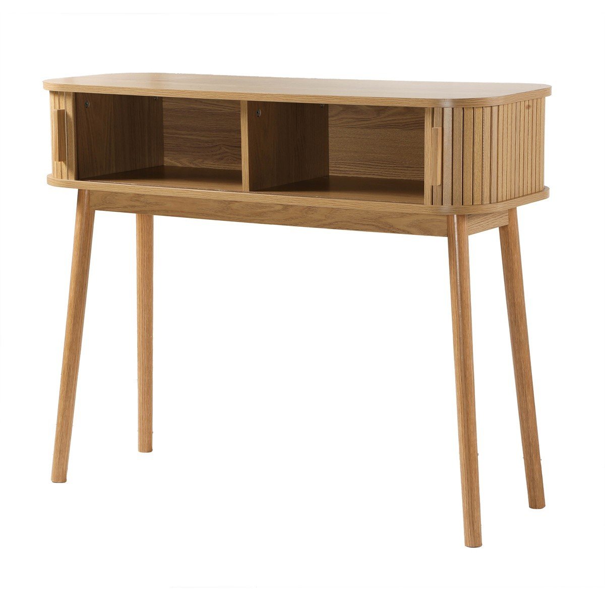Console 2 portes coulissantes L100 cm - ERNEST bois clair, CALICOSY