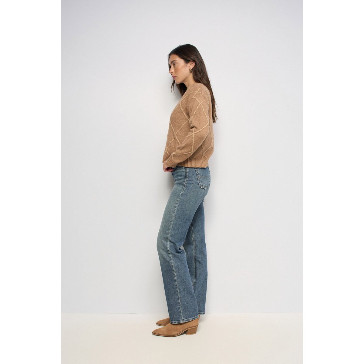 CARDIGAN AVEC Fil textile marron, SALSA JEANS