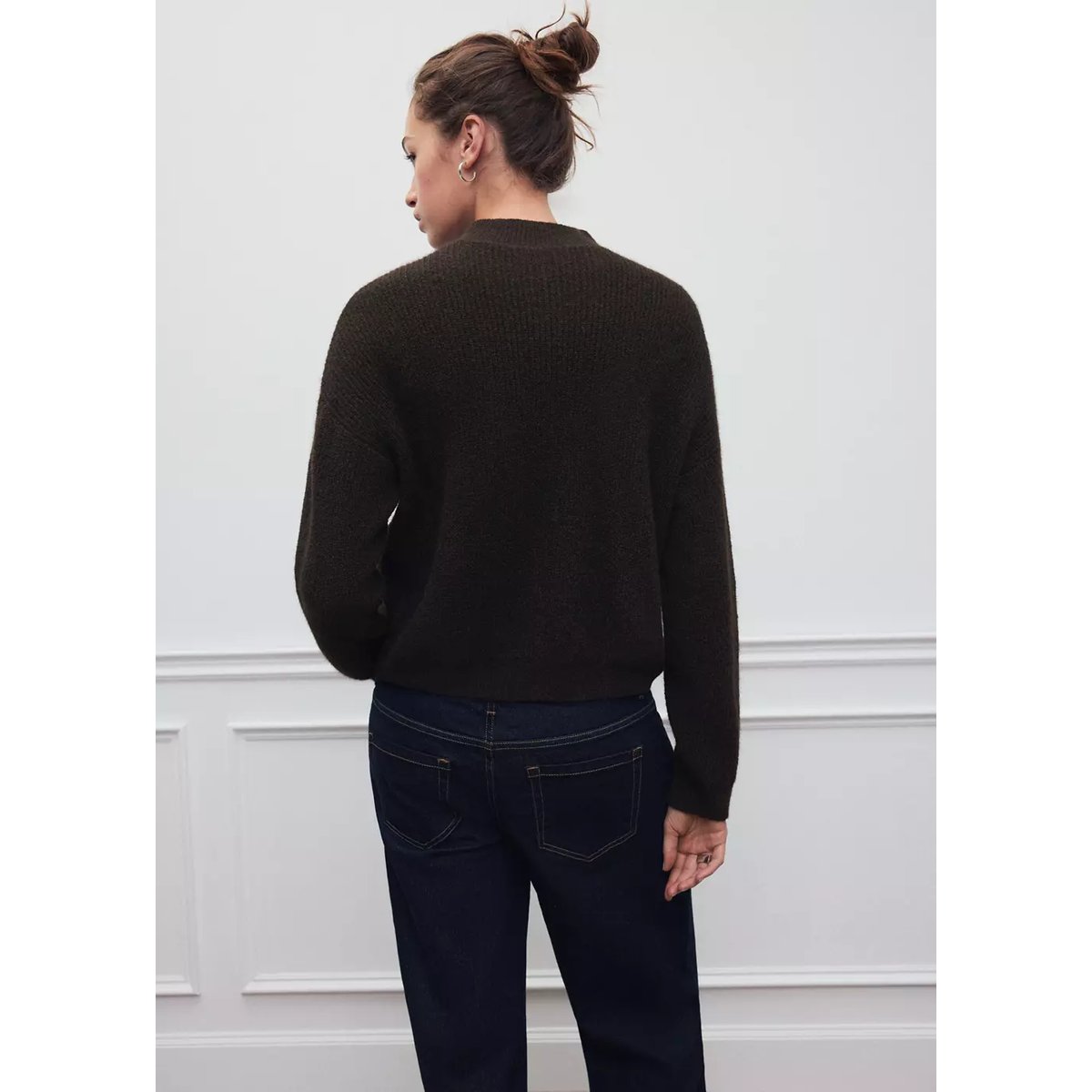 Cardigan côtelé avec boutons marron, MANGO TEEN