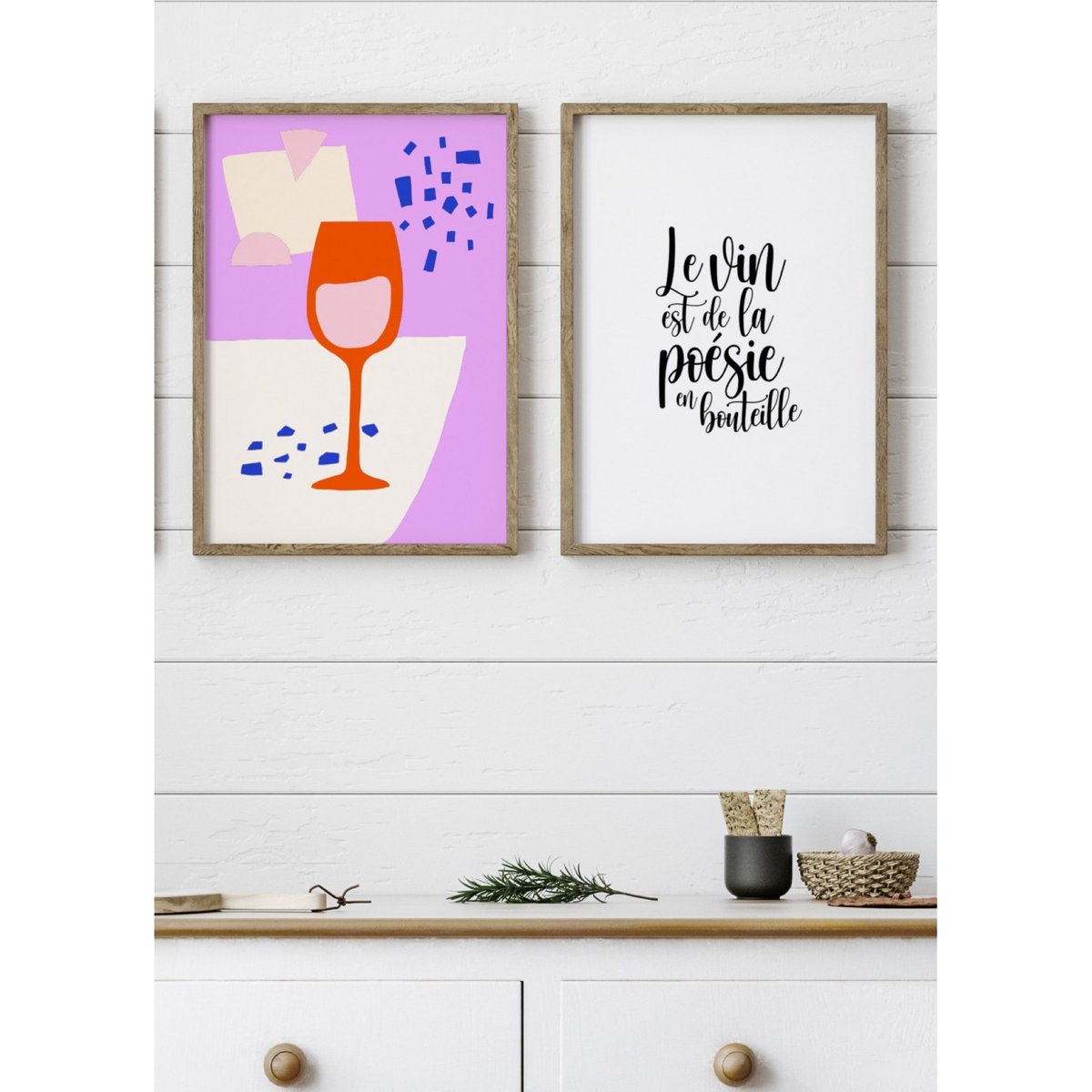 Affiche Le verre de vin blanc, L'AFFICHERIE