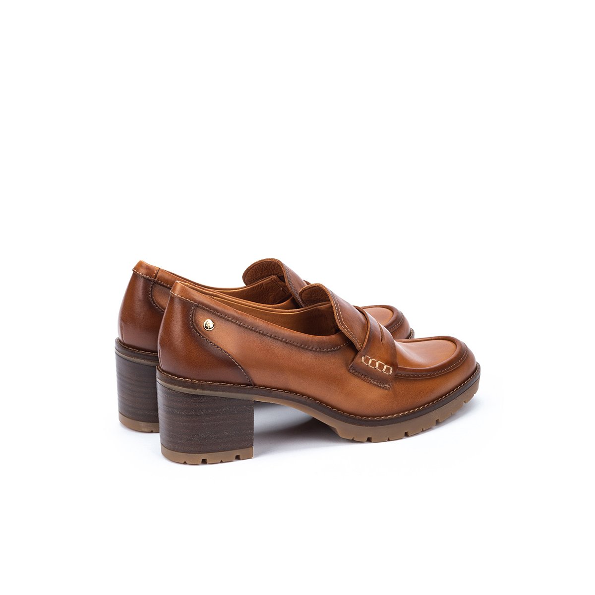 Chaussures à talon cuir Llanes brandy, PIKOLINOS