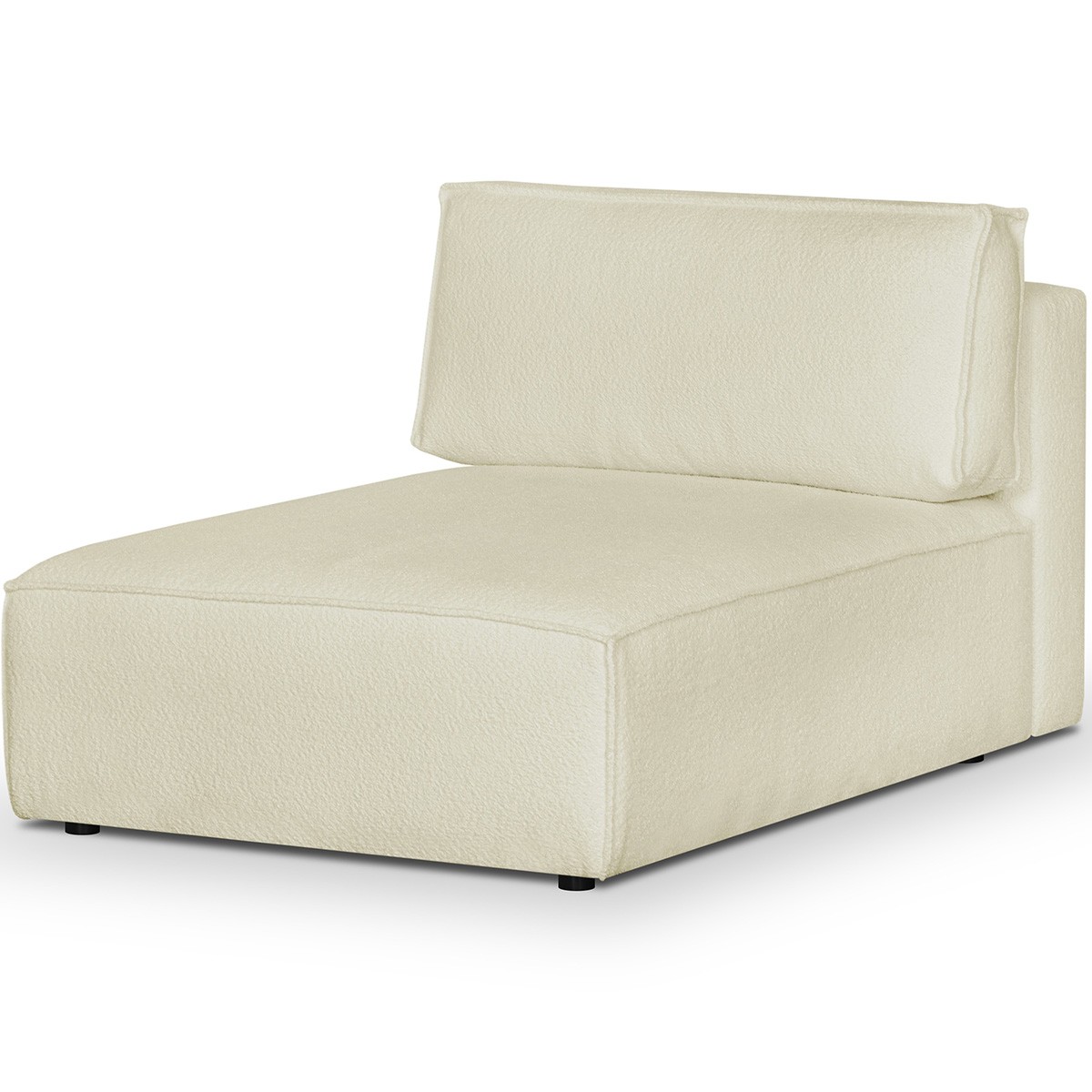 Canapé d'angle droit convertible 9/10 places en tissu bouclé - Harper Mod beige, HOMIFAB