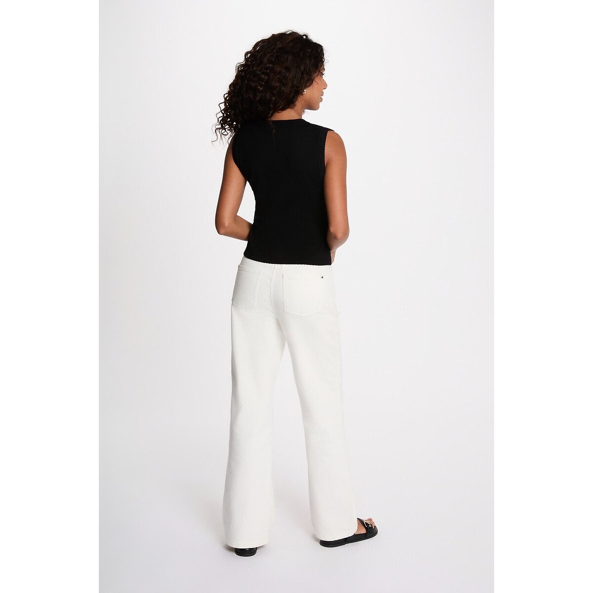 Sleeveless V-Neck Cardigan black, MORGAN