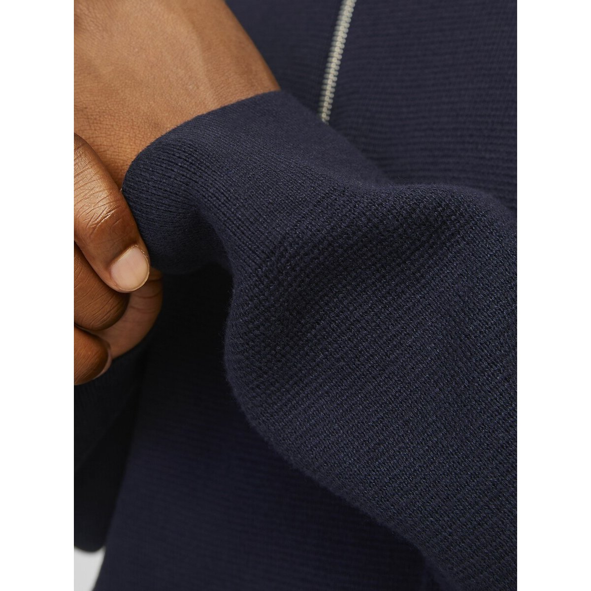 Oversize Pullover mit halbem Reissverschluss marine, JACK & JONES