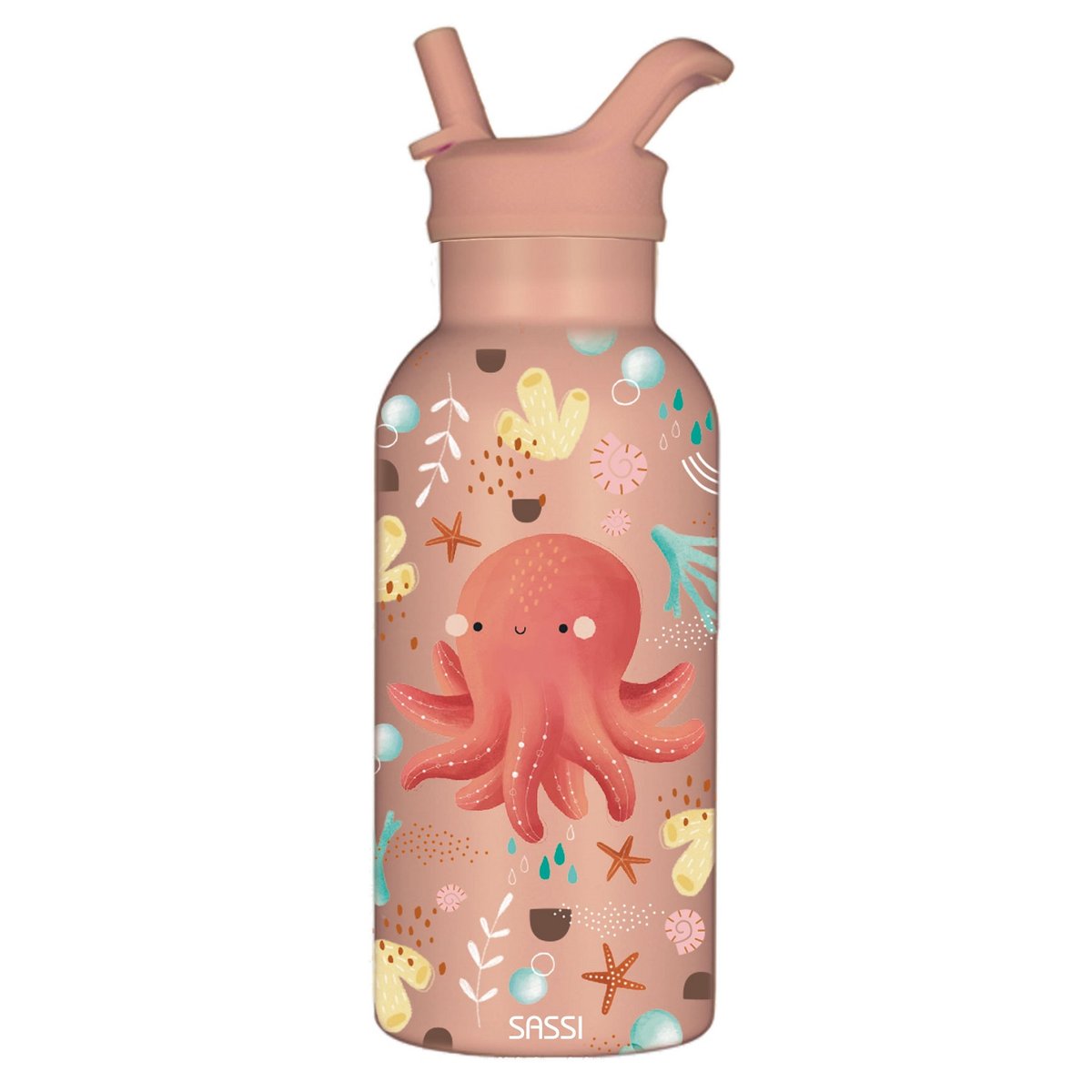 Bouteille isotherme Chompy le lion 350 ml rose, SASSI JUNIOR
