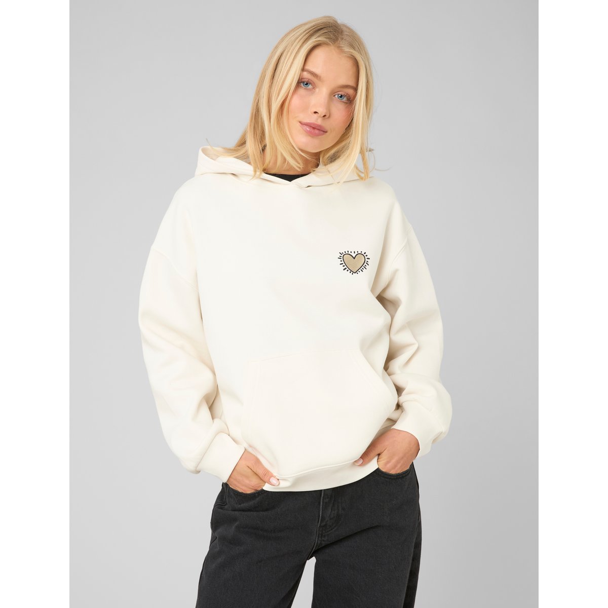 Sweat licence keith haring blanc cassé, BZB