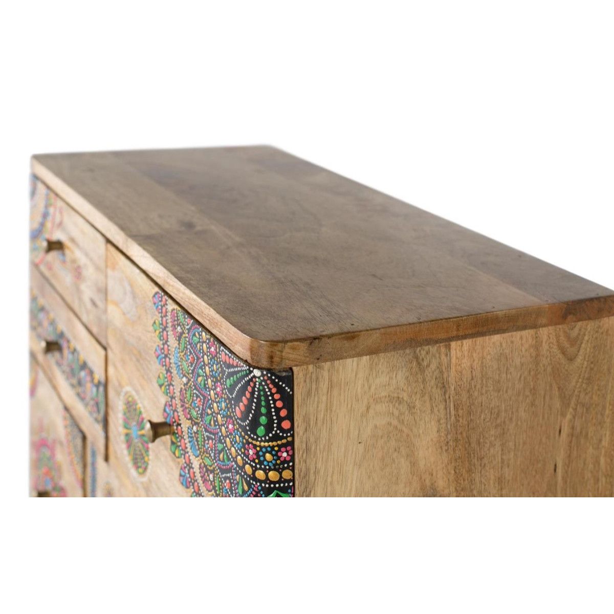 Commode 11 tiroirs Bois Marron - DANAÉ marron, DECORATION D’AUTREFOIS